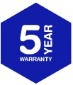 5 years warranty